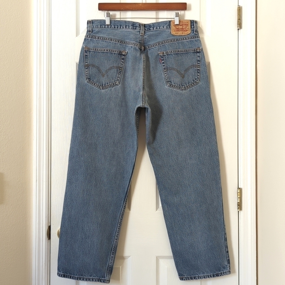 Levi's Y2K 550 Classic Medium Wash Relaxed Fit Straight Leg Denim Jeans 36 x 30 - Picture 4 of 16